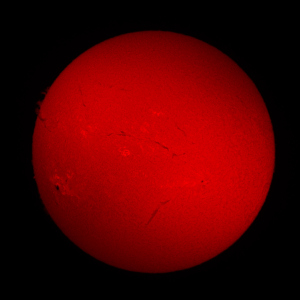 Sol in Hydrogen Alpha (656.28 nm) with AR 2192