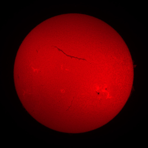 Sol in Hydrogen Alpha (656.28 nm) with AR 2192